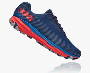 Hoka One One Men's Torrent 2 Trail Shoes Blue/Red Best Price [VEPXH-2053]